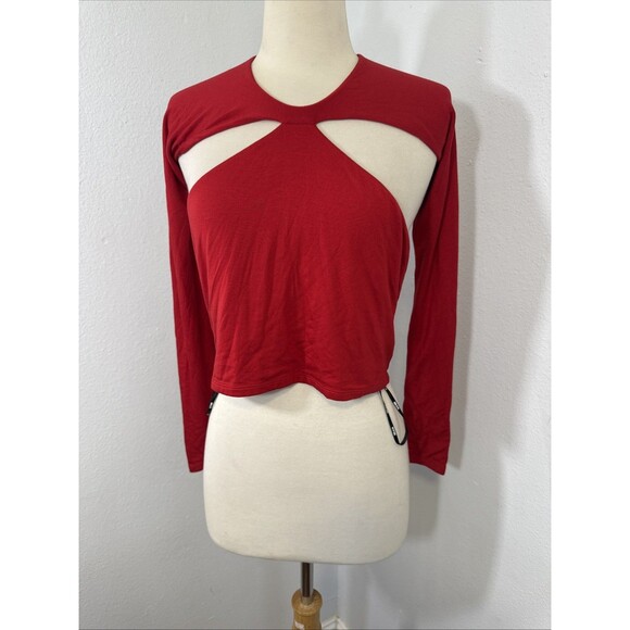 SER O YA Crop Top Women L Red Ellis Twist Cutoutcore Coquette Festival Femme Y2K - Picture 5 of 10